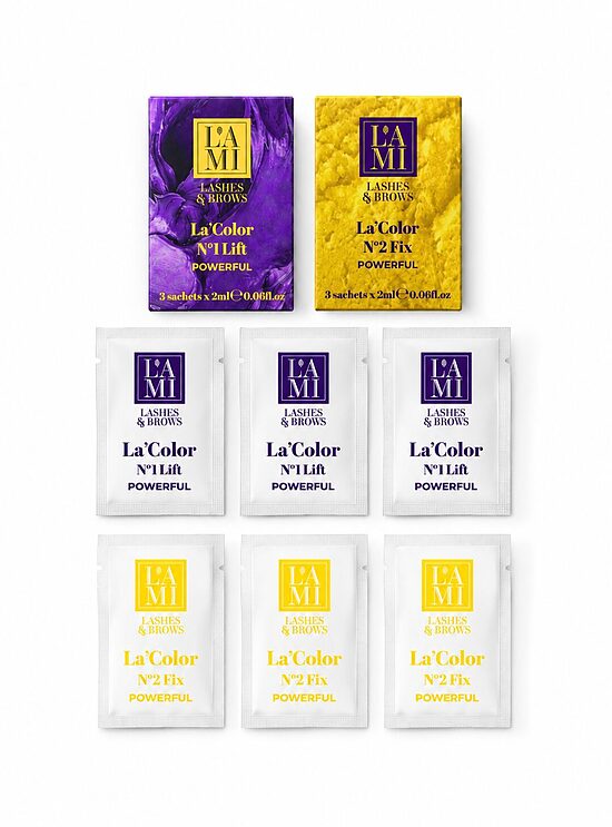 “Lami Lashes & Brows La’Color Lift + Fix Powerful” sachets 2ml x 3pcs